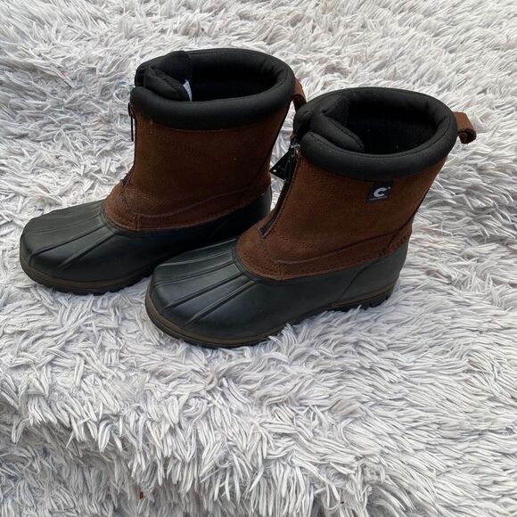 ComforTemp Womens Brown Suede Rubber Sole Winter Duck Boots Steel Shank Size 8 - Picture 4 of 16